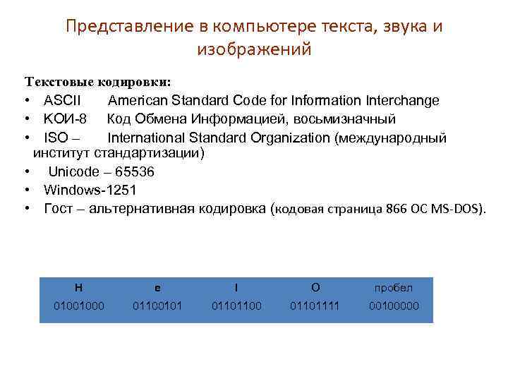 Текстовое представление. Представление текста изображения и звука. Представление текста в компьютере. Представление текста в памяти компьютера. Представления изображения и звука в компьютере.