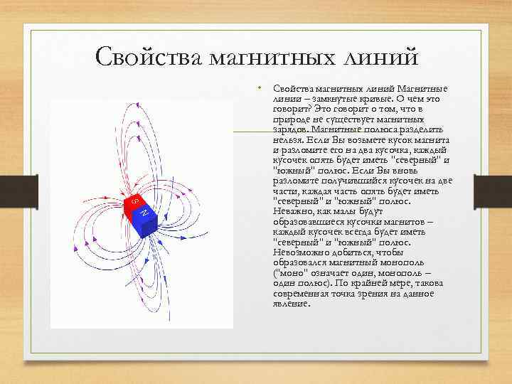 Свойства магнитных линий • Свойства магнитных линий Магнитные линии – замкнутые кривые. О чем