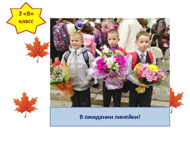 2 «В» класс В ожидании линейки! 