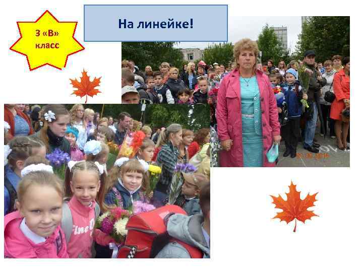3 «В» класс На линейке! 