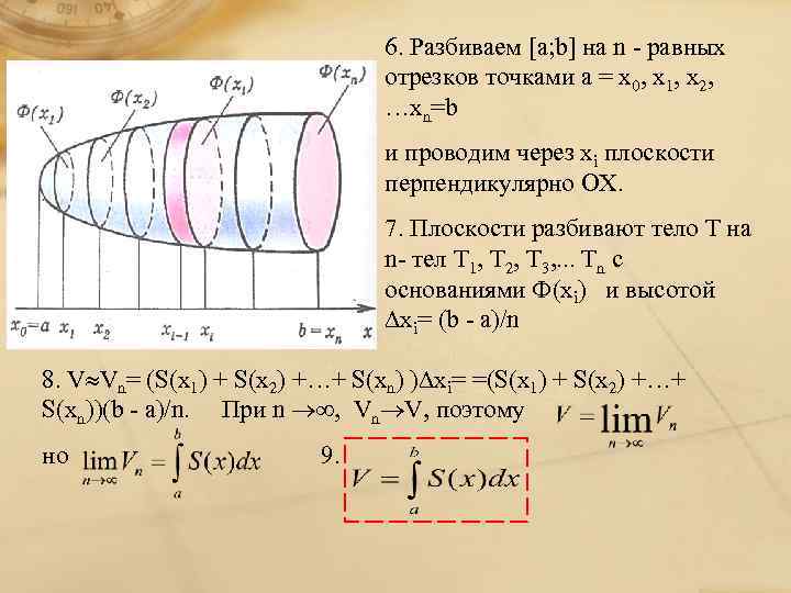 Вычислить объем тела