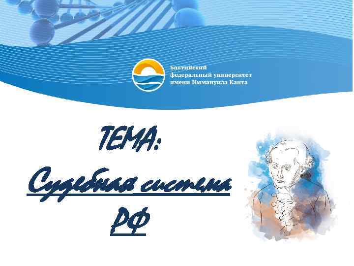 ТЕМА: Судебная система РФ 