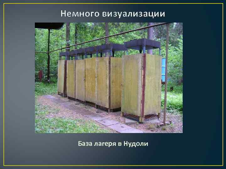 Немного визуализации База лагеря в Нудоли 