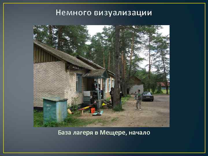 Немного визуализации База лагеря в Мещере, начало 