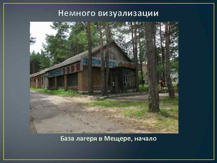 Немного визуализации База лагеря в Мещере, начало 