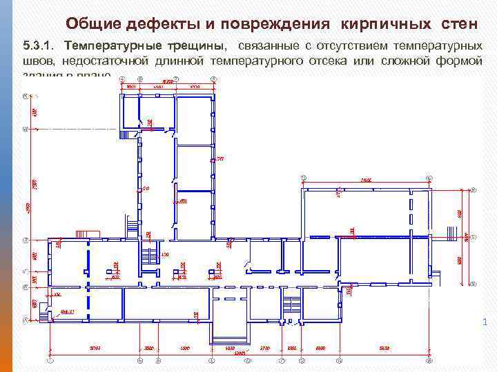 Общие дефекты и повреждения кирпичных стен 5. 3. 1. Температурные трещины, связанные с отсутствием