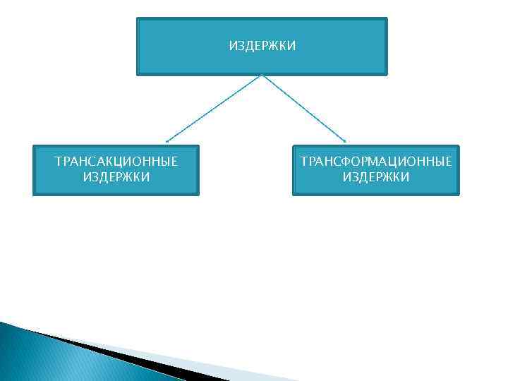 ИЗДЕРЖКИ ТРАНСАКЦИОННЫЕ ИЗДЕРЖКИ ТРАНСФОРМАЦИОННЫЕ ИЗДЕРЖКИ 