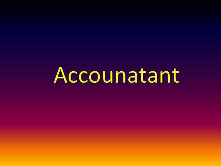 Accounatant 