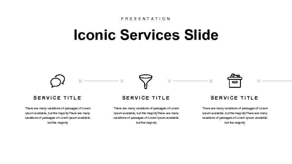 P R E S E N T A T I O N Iconic Services