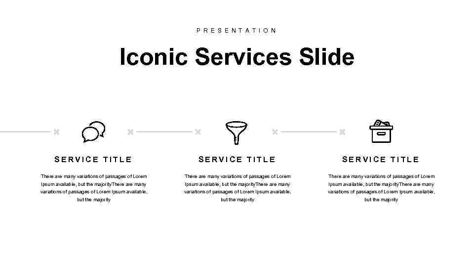 P R E S E N T A T I O N Iconic Services