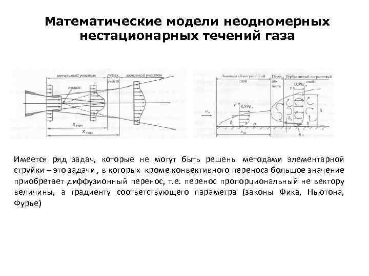 Математические модели неодномерных нестационарных течений газа Имеется ряд задач, которые не могут быть решены