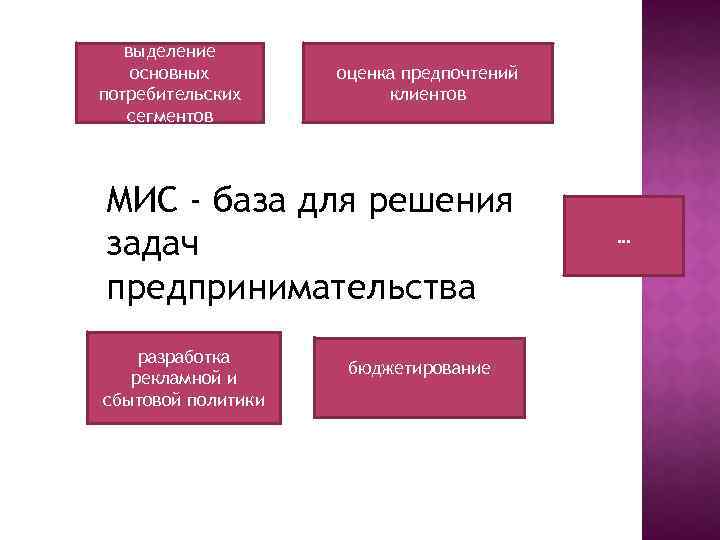 выделение основных потребительских сегментов оценка предпочтений клиентов МИС - база для решения задач предпринимательства