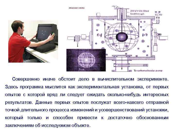 Совершенно иначе обстоит дело в вычислительном эксперименте. Здесь программа мыслится как экспериментальная установка, от