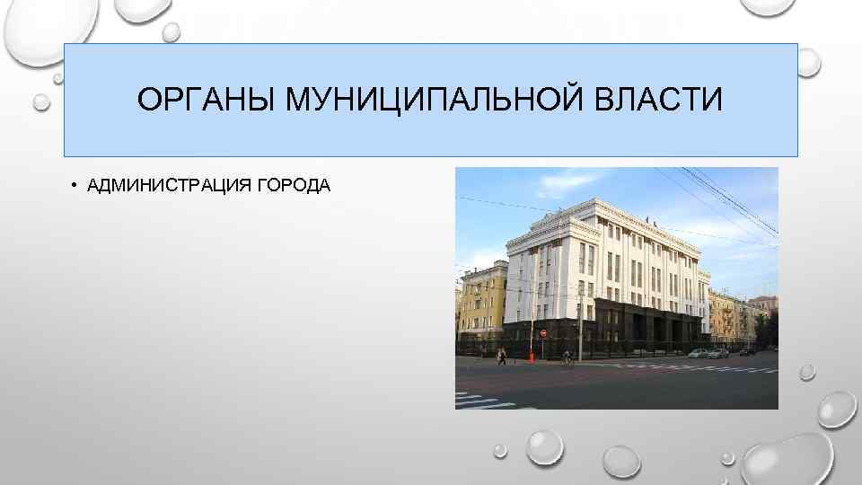 ОРГАНЫ МУНИЦИПАЛЬНОЙ ВЛАСТИ • АДМИНИСТРАЦИЯ ГОРОДА 
