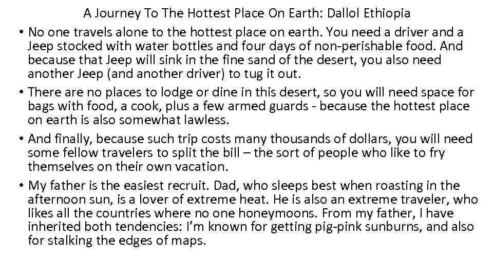 A Journey To The Hottest Place On Earth: Dallol Ethiopia • No one travels