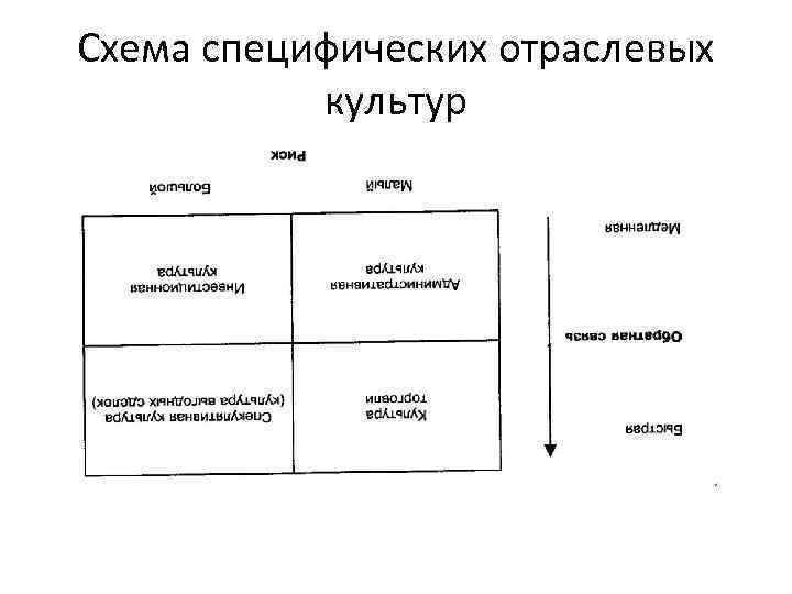 Схема специфических отраслевых культур 