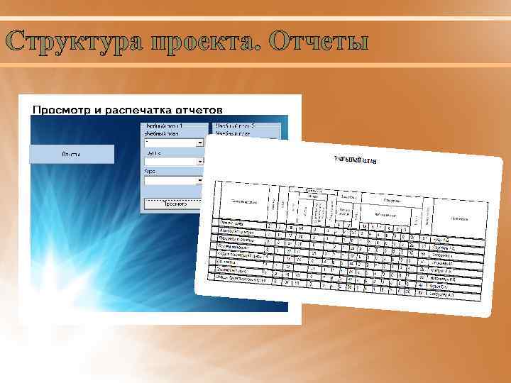 Структура проекта. Отчеты 