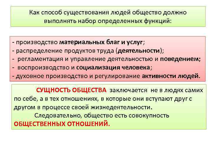 Задачи человека в обществе