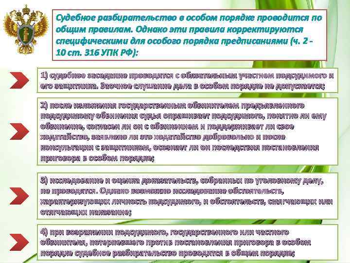 Проект приговора в особом порядке судебного разбирательства