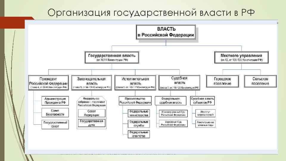 Организация государственной власти в РФ 