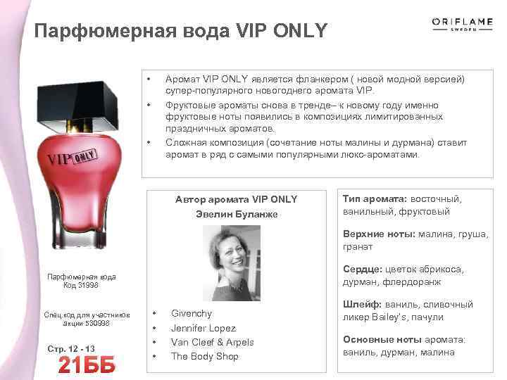 Парфюмерная вода VIP ONLY • Аромат VIP ONLY является фланкером ( новой модной версией)