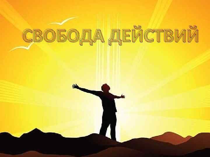СВОБОДА ДЕЙСТВИЙ 
