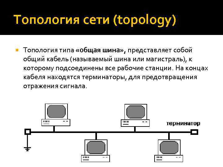 Топология сети это. Топология общая шина характеризуется. Локальная компьютерная сеть топология шина. Схема соединения компьютеров по топологии общая шина. Топология шина топология шина.