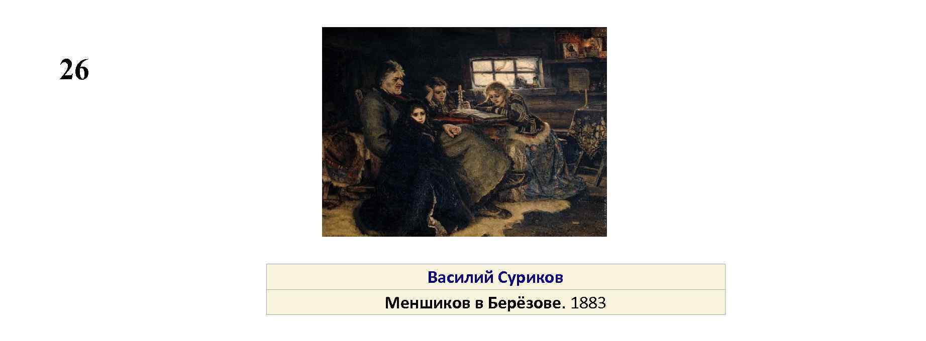 26 Василий Суриков Меншиков в Берёзове. 1883 