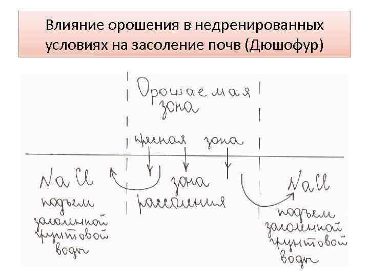 Влияние орошения в недренированных условиях на засоление почв (Дюшофур) 