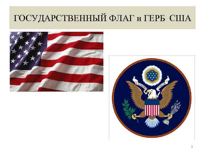 ГОСУДАРСТВЕННЫЙ ФЛАГ и ГЕРБ США 3 