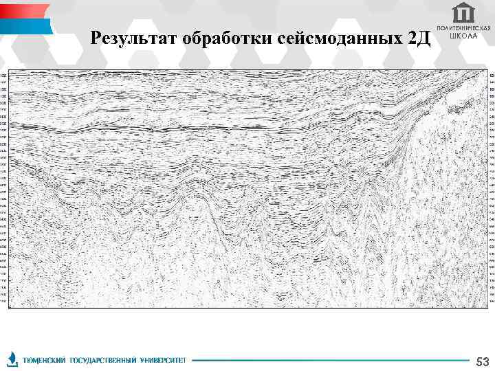 Результат обработки сейсмоданных 2 Д ПОЛИТЕХНИЧЕСКАЯ ШКОЛА 53 