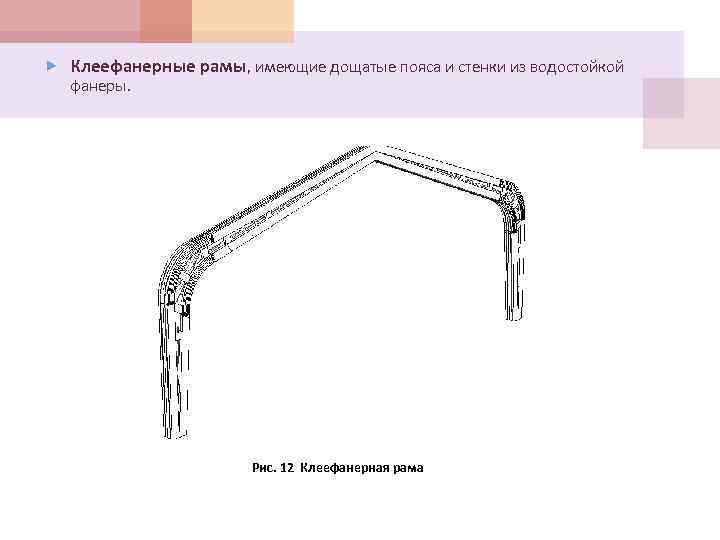  Клеефанерные рамы, имеющие дощатые пояса и стенки из водостойкой фанеры. Рис. 12 Клеефанерная