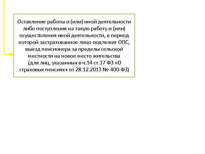 Оставление работы и (или) иной деятельности либо поступления на такую работу и (или) осуществления
