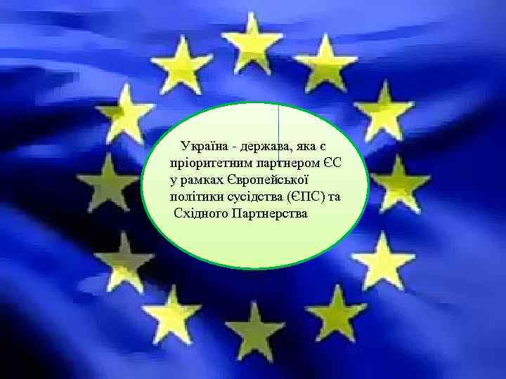  Україна держава, яка є пріоритетним партнером ЄС у рамках Європейської політики сусідства (ЄПС)