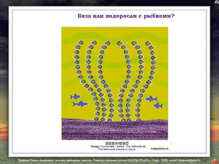 Ваза или водоросли с рыбками? Лазарева Лидия Андреевна, учитель начальных классов, Рижская основная школа