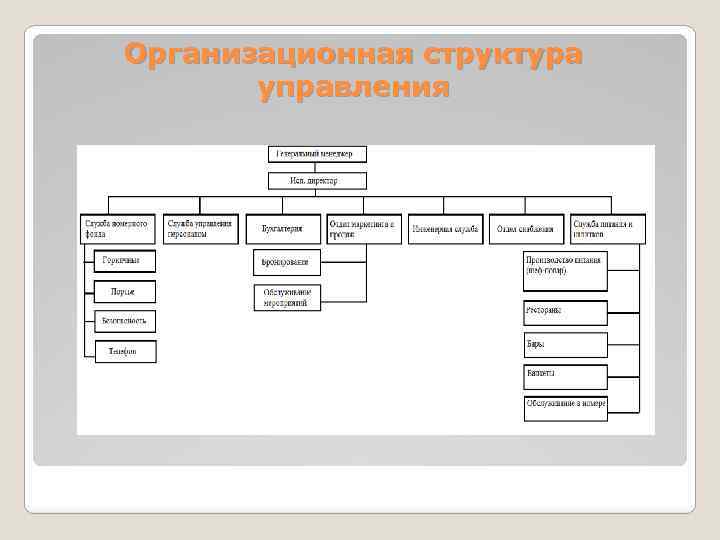 Организационная структура управления 