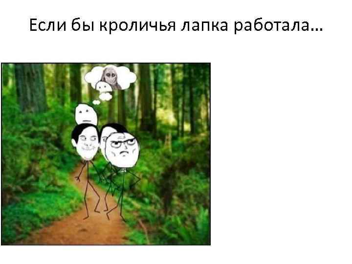 Если бы кроличья лапка работала… 