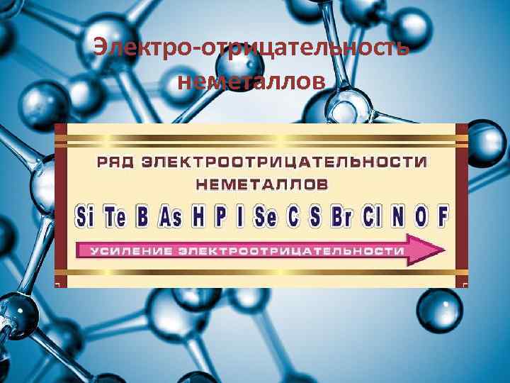 Электро-отрицательность неметаллов 