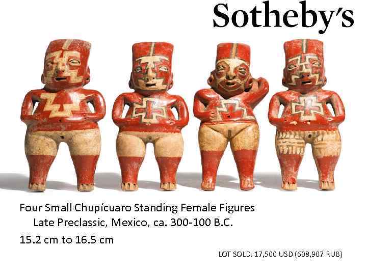 Four Small Chupícuaro Standing Female Figures Late Preclassic, Mexico, ca. 300 -100 B. C.