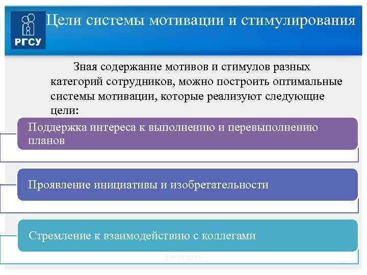 Цели системы мотивации и стимулирования Зная содержание мотивов и стимулов разных категорий сотрудников, можно