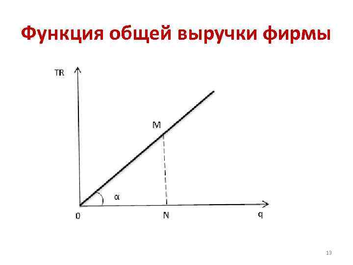 Функция общей выручки фирмы 13 