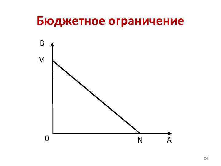 Бюджетное ограничение В М 0 N А 24 