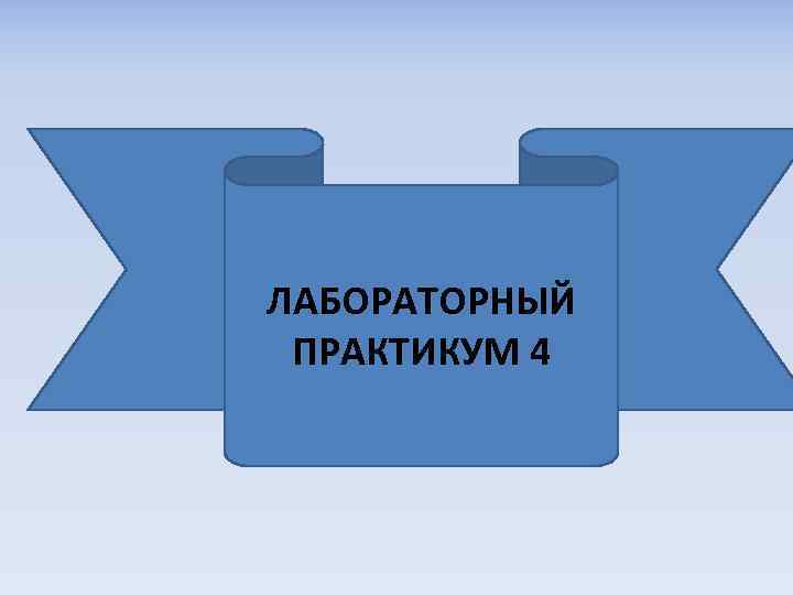 ЛАБОРАТОРНЫЙ ПРАКТИКУМ 4 