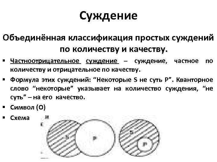 Предмет суждения это