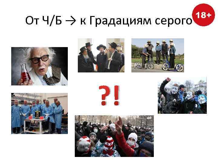 От Ч/Б → к Градациям серого ? ! 