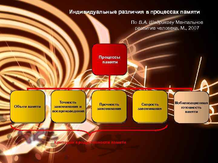 Индивидуальные различия памяти у людей проект