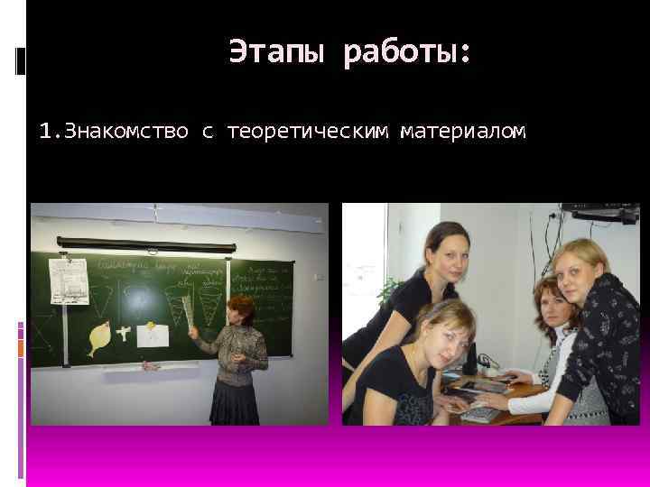  Этапы работы: 1. Знакомство с теоретическим материалом 