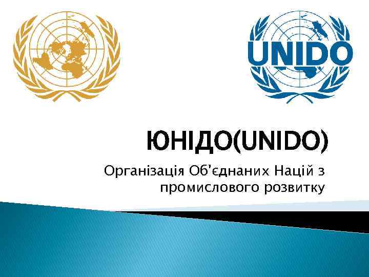 ЮНІДО(UNIDO) Організація Об'єднаних Націй з промислового розвитку 