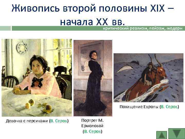 Живопись второй половины XIX – начала XX вв. реализм, пейзаж, модерн критический Похищение Европы