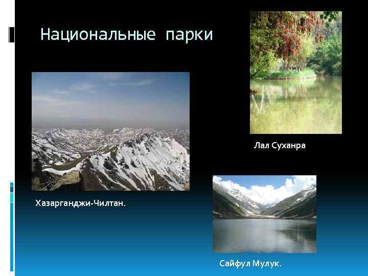 Национальные парки Лал Суханра Хазарганджи-Чилтан. Сайфул Мулук. 